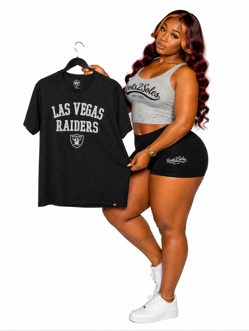 Large '47 NFL Las Vegas Raiders Basic Classic Tee Shirt Mens Oakland